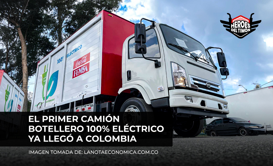 El primer camión botellero 100% eléctrico ya llegó a Colombia