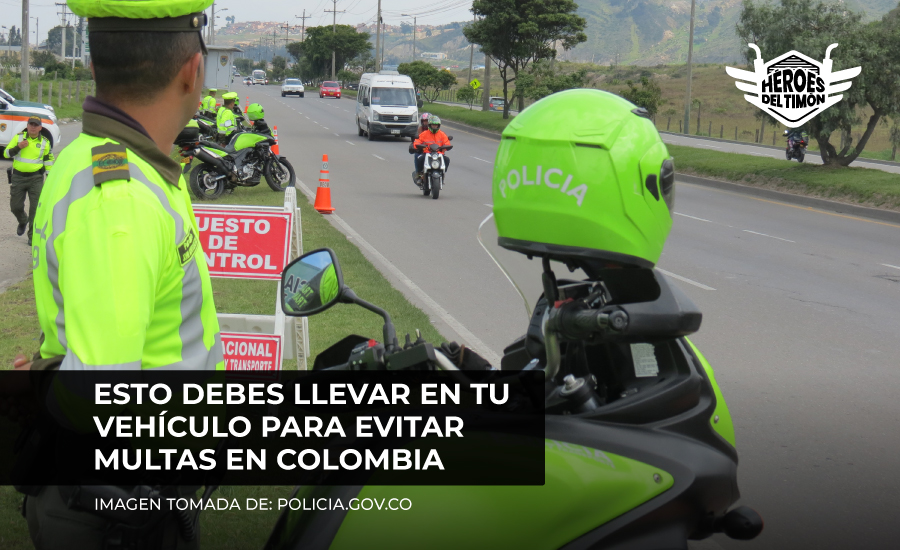 Esto debes llevar en tu vehículo para evitar multas en Colombia