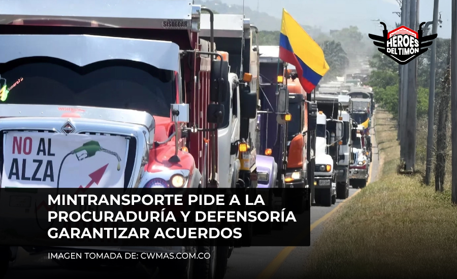 MinTransporte pide a la Procuraduría y Defensoría garantizar acuerdos