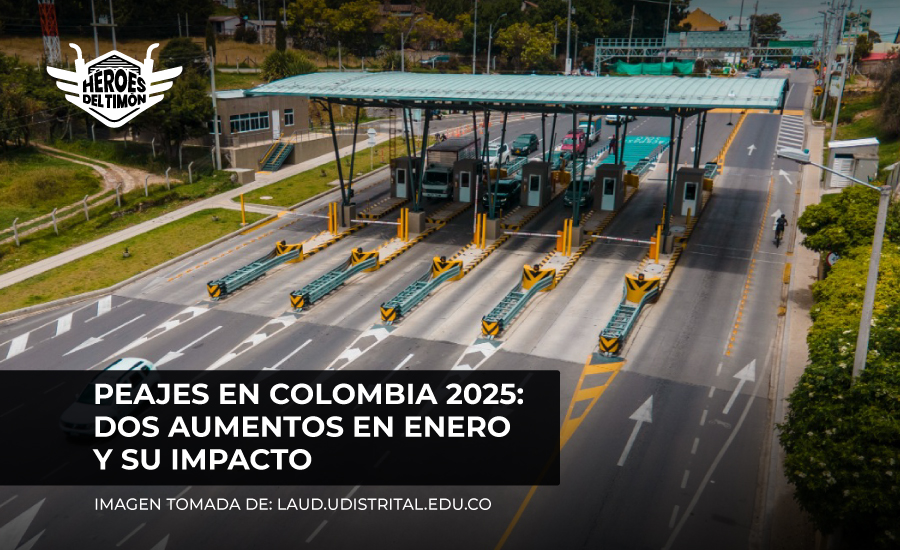 Peajes en Colombia 2025: Dos aumentos en enero y su impacto