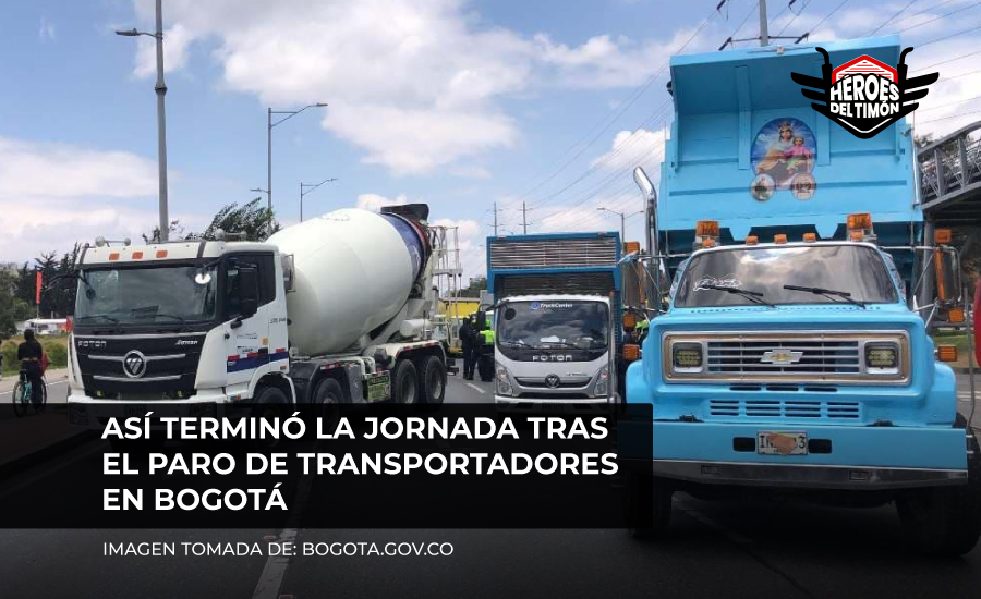 Así terminó la jornada tras el paro de transportadores en Bogotá