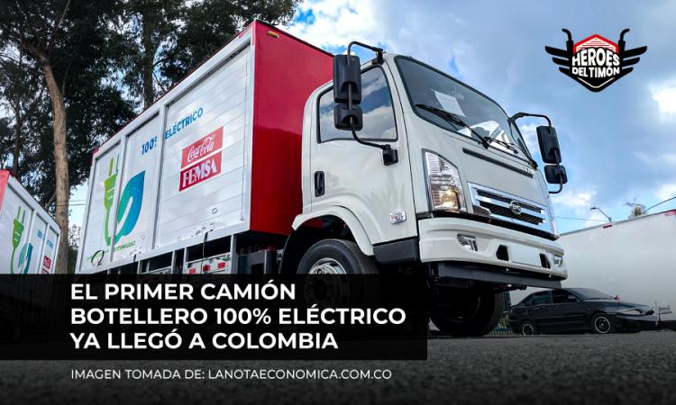 El primer camión botellero 100% eléctrico ya llegó a Colombia