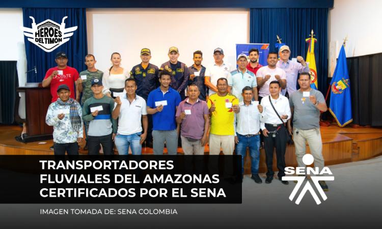 Transportadores fluviales del Amazonas certificados por el SENA