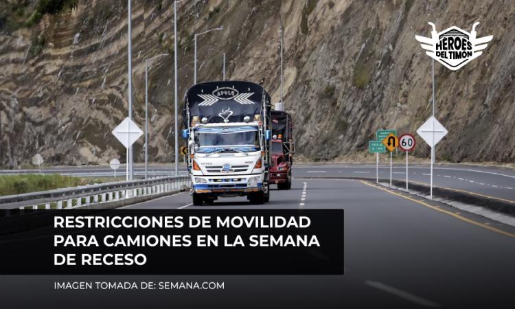 Restricciones de movilidad para camiones en la semana de receso
