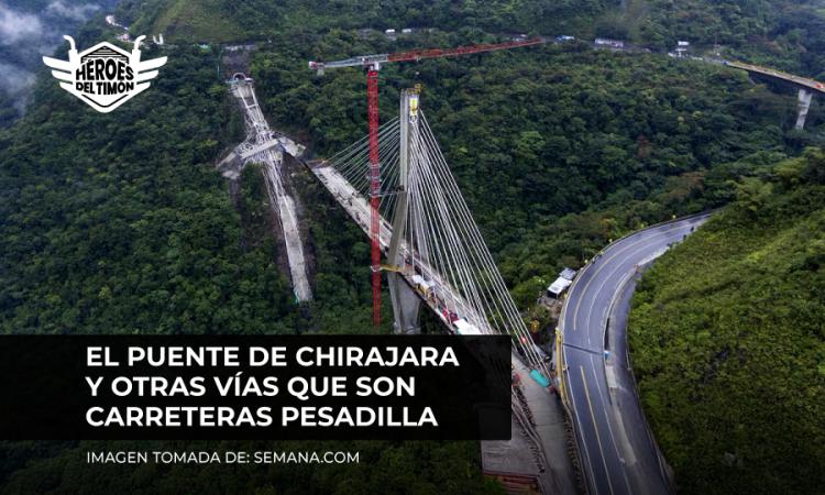 El puente de Chirajara y otras vías que son carreteras pesadilla