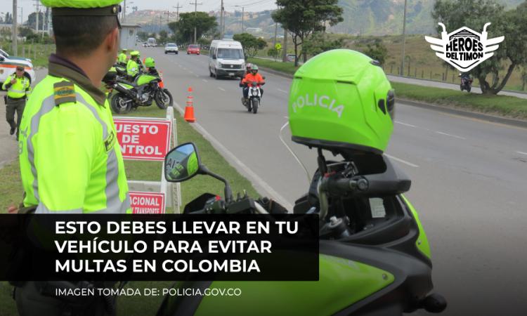 Esto debes llevar en tu vehículo para evitar multas en Colombia