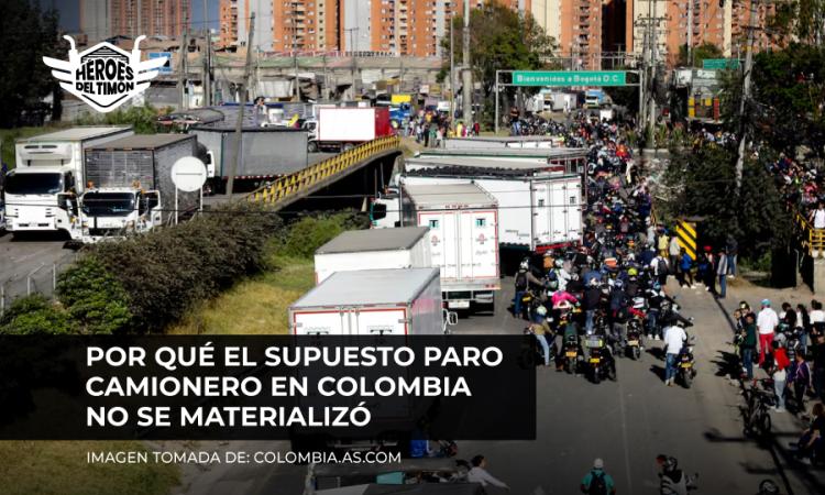 Por qué el supuesto paro camionero en Colombia no se materializó